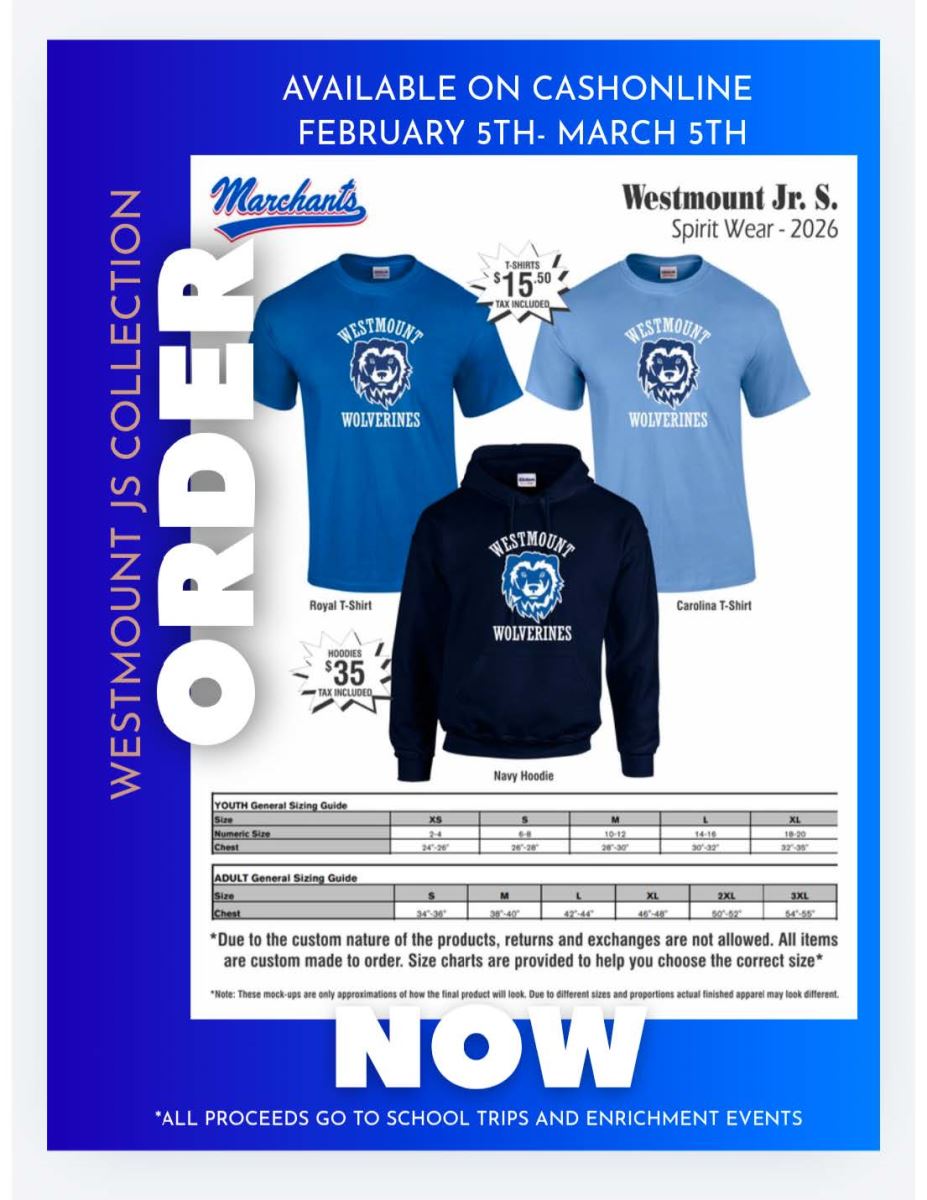 Westmount Merch Flyer