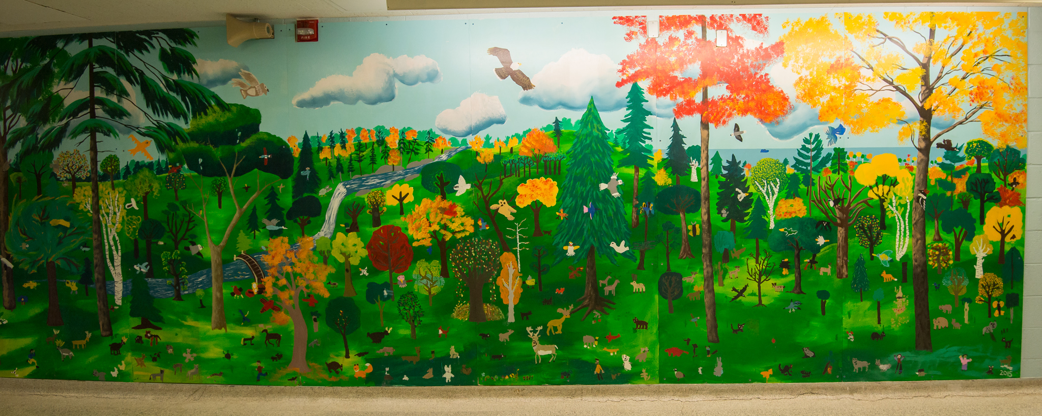 A WONDERFUL MURAL IN THE FRONT ENTRANCE OF THE SCHOOL