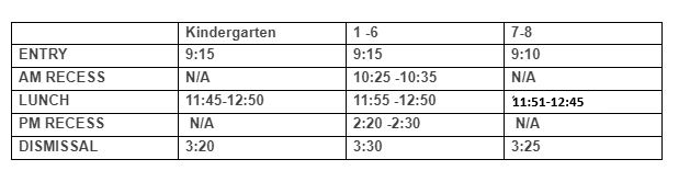 Timetable