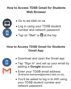 How to access TDSB Gmail for Students